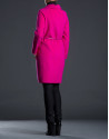 Two-faced aubergine coat