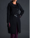 Two-faced black coat 