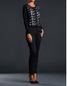 Black crochet knit jacket