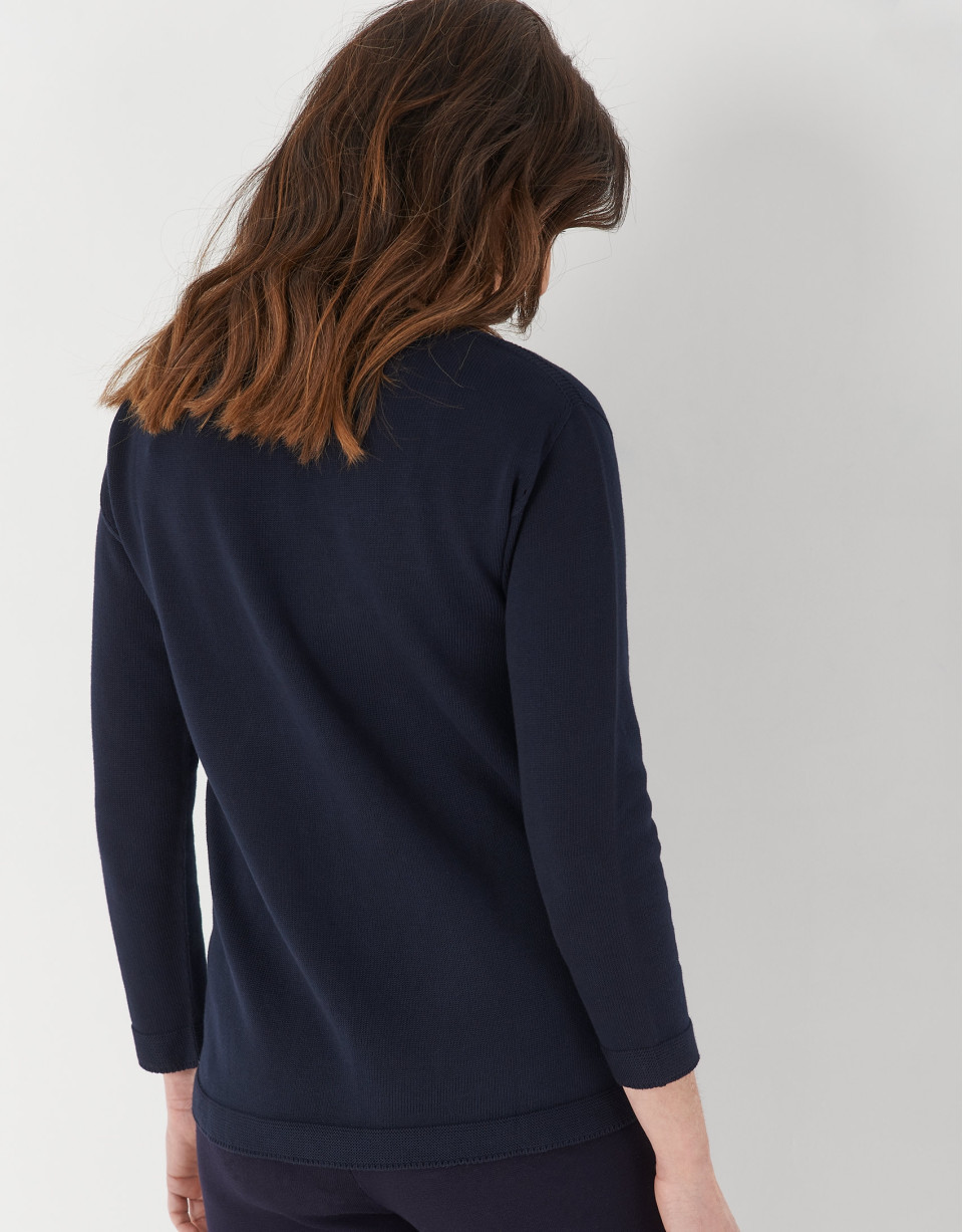 Jersey manga francesa azul - Mujer - PV2021 | Roberto Verino