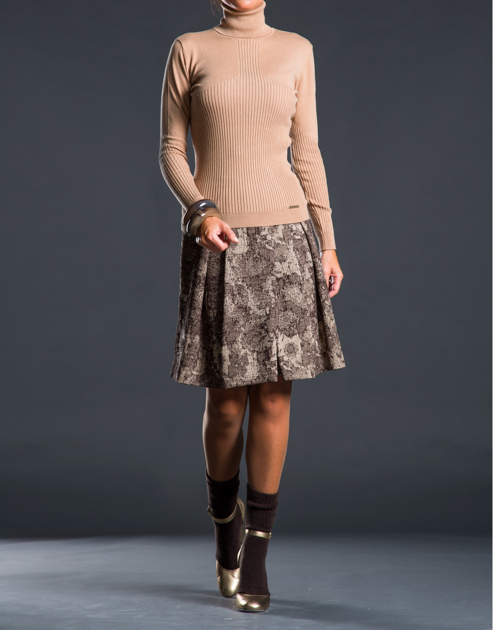 Jersey beige punto fino