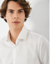 Camisa vestir slim falso liso blanco - Hombre | Roberto Verino