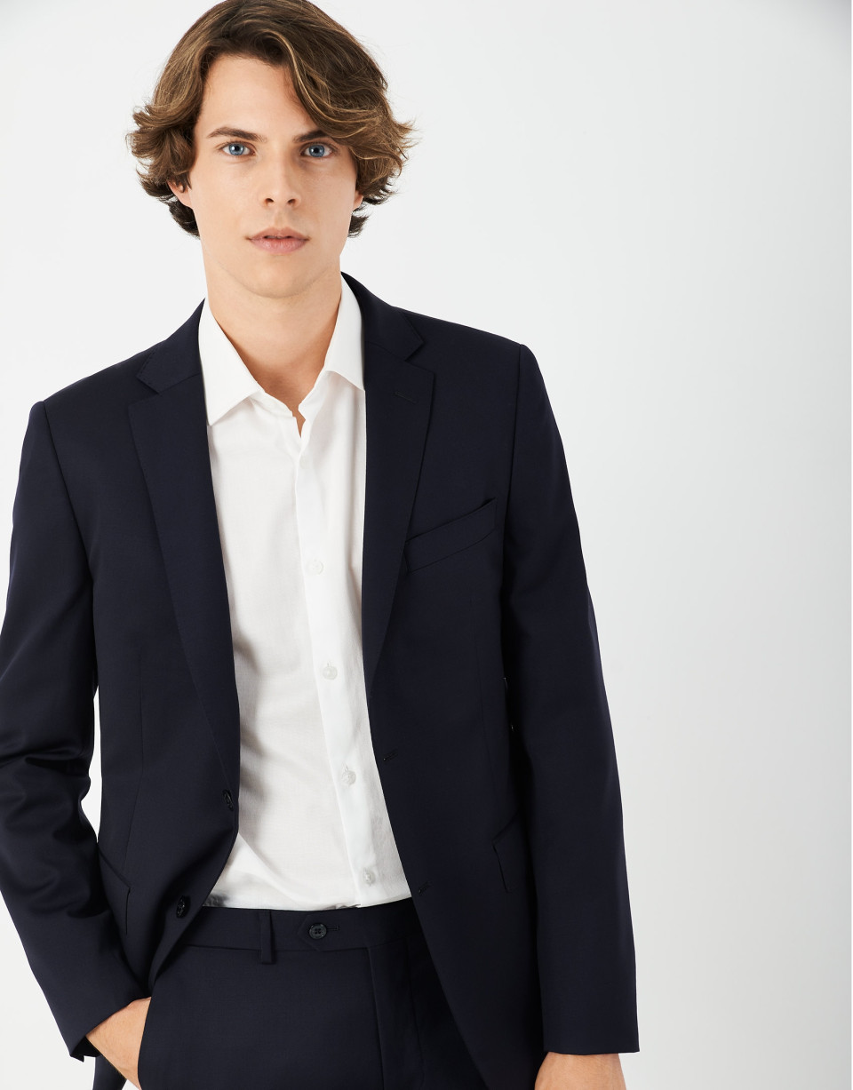 Camisa vestir slim falso liso blanco - Hombre | Roberto Verino