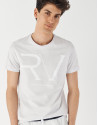 Gray cotton top with white RV logo 