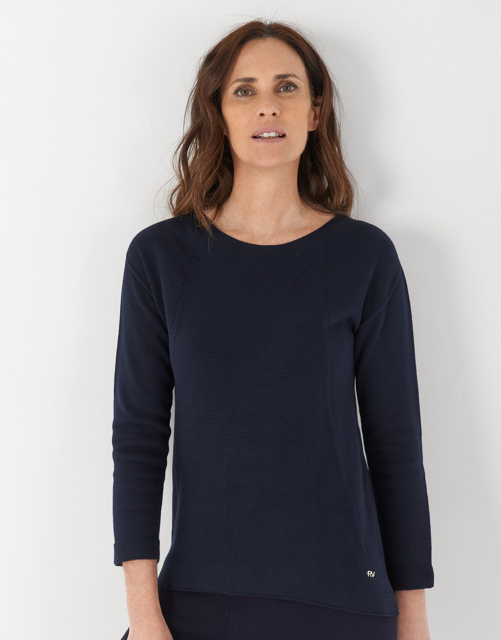 Jersey manga francesa azul - Mujer - PV2021 | Roberto Verino
