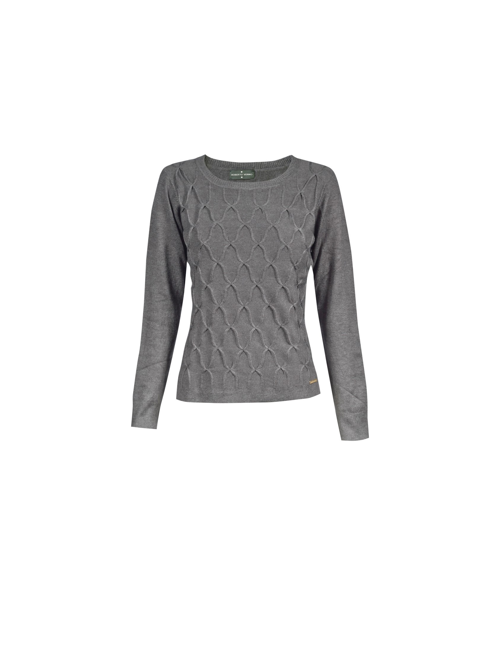  Grey round neck pullover