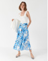 Falda con vuelo estampado floral grande - Mujer | Roberto Verino