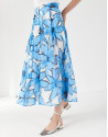 Falda con vuelo estampado floral grande - Mujer | Roberto Verino