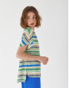 Multicolor loose shirt with V neck - Woman | Roberto Verino