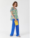 Multicolor loose shirt with V neck - Woman | Roberto Verino