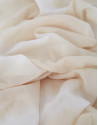 Beige scarf with cream-colored stripes