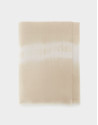 Beige scarf with cream-colored stripes