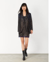 Midnight blue dress with spaghetti straps and... | Roberto Verino