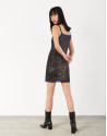 Vestido tirantes lentejuelas azul noche - Mujer | Roberto Verino