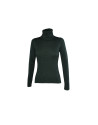  Roll collar pullover in dark green 