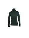  Roll collar pullover in dark green 