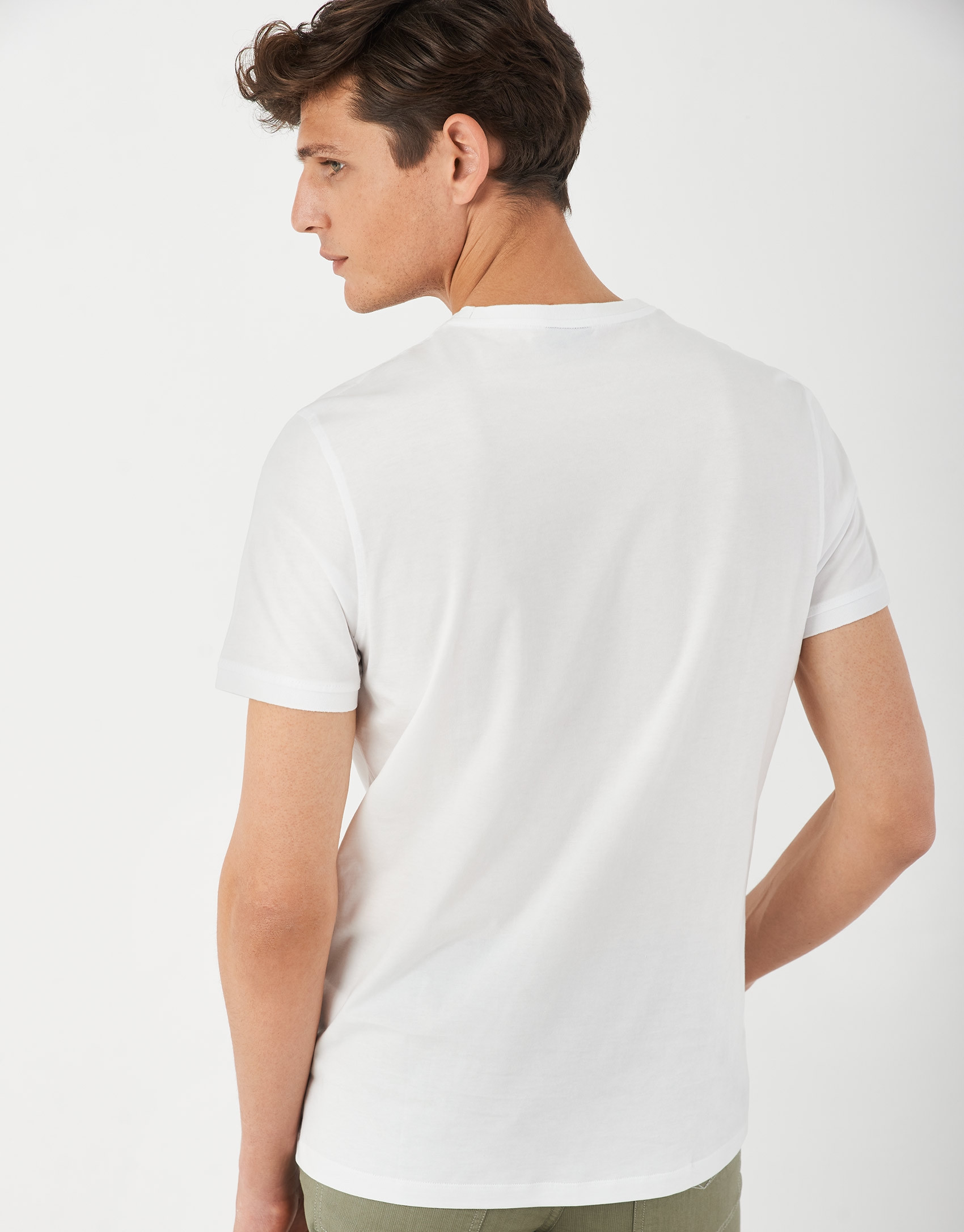 White top with khaki RV logo