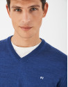 Blue V neck sweater - Man - AW2021 | Roberto Verino