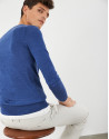 Blue V neck sweater - Man - AW2021 | Roberto Verino