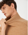 Jersey cuello cisne lana cámel - Hombre | Roberto Verino