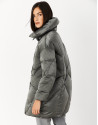 Plumífero cuello amplio acolchado gris - Mujer | Roberto Verino