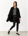 Black three-quarter wool coat - Woman - AW2021 | Roberto Verino