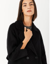 Black three-quarter wool coat - Woman - AW2021 | Roberto Verino