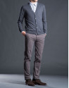 Cardigan punto gris coderas