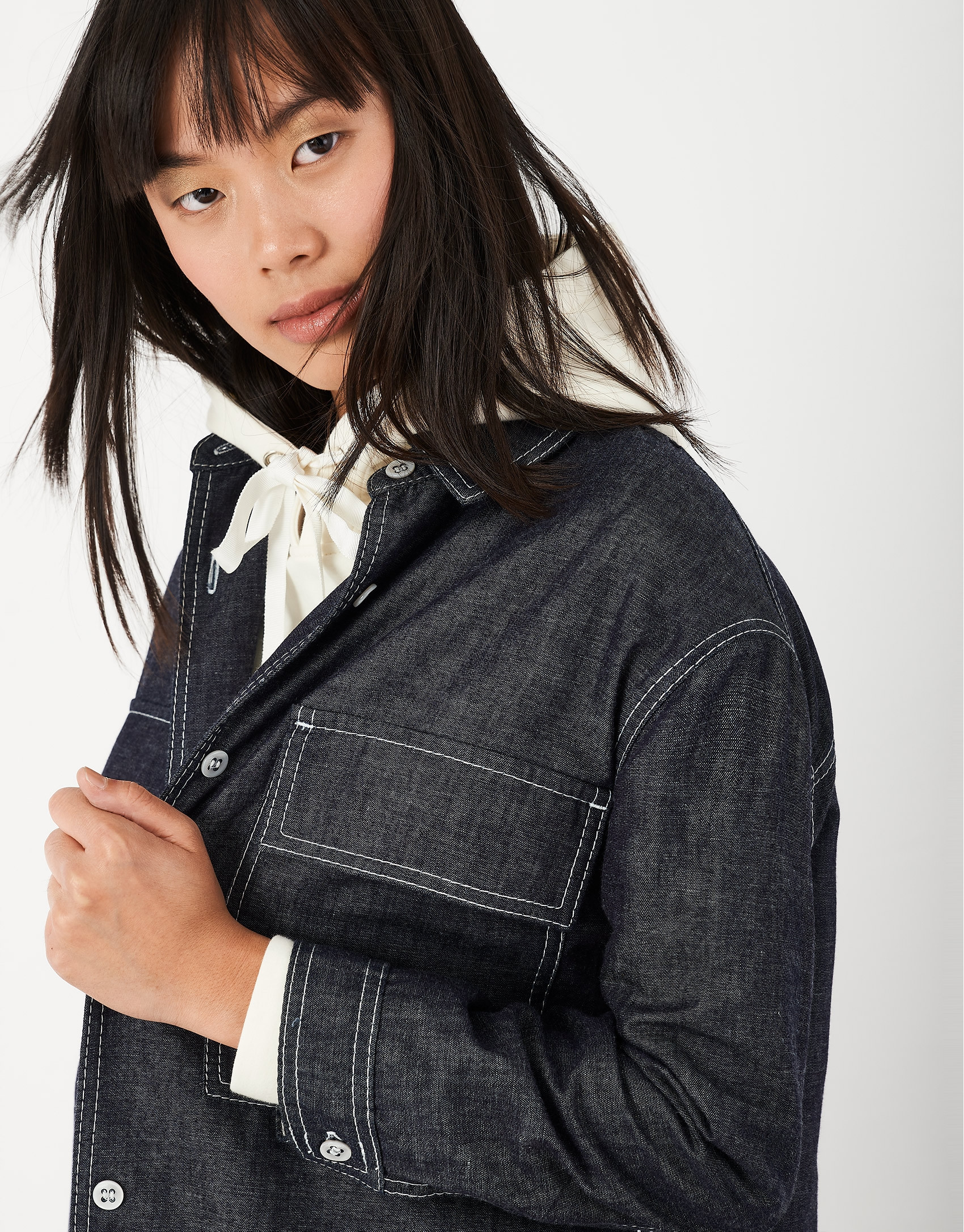 Abrigo sobrecamisa vaquero azul
