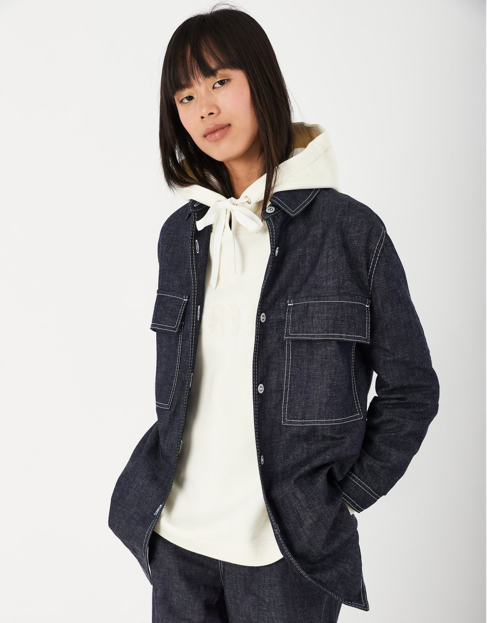 Abrigo sobrecamisa vaquero azul
