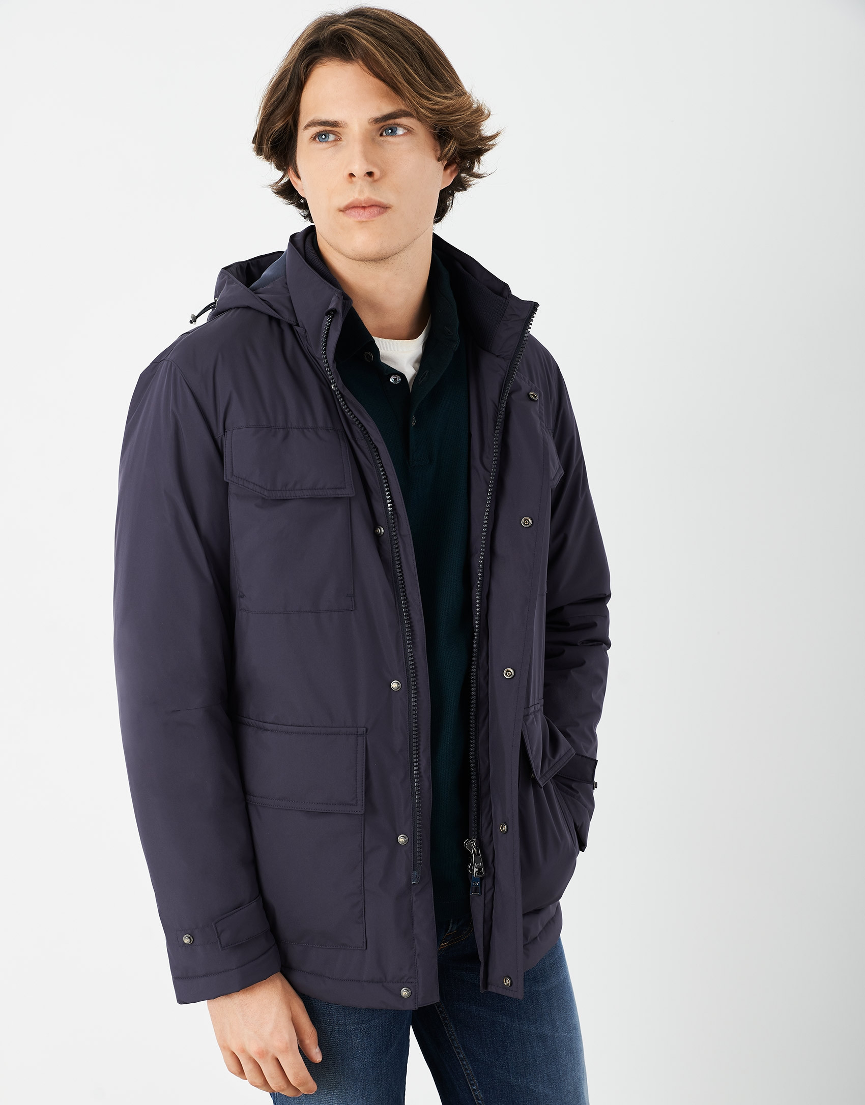 Parka cuatro bolsillos marino - Hombre - OI2021 | Roberto Verino