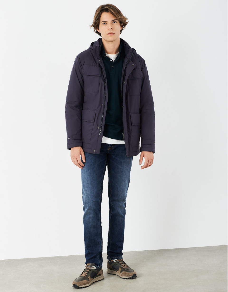 Parka cuatro bolsillos marino - Hombre - OI2021 | Roberto Verino