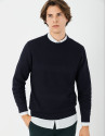Jersey relieve horizontal azul marino - Hombre | Roberto Verino