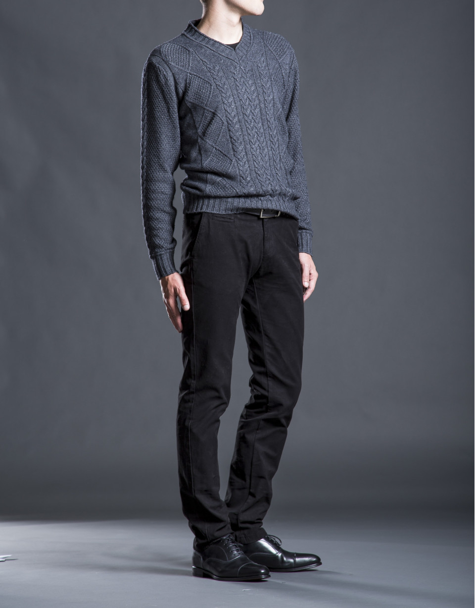 Jersey pico ochos gris