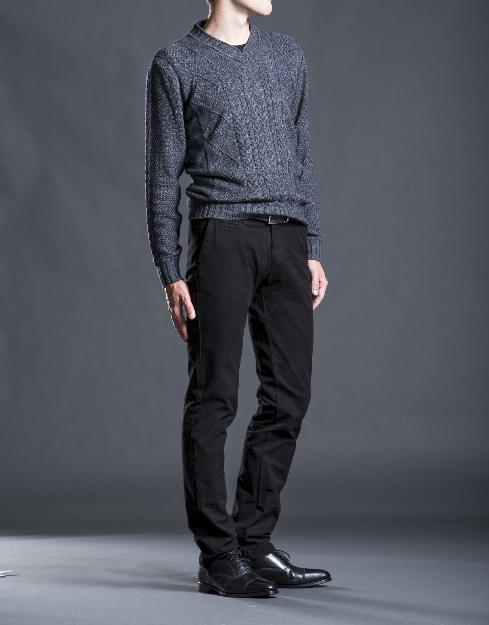 Jersey pico ochos gris
