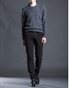 Jersey pico ochos gris