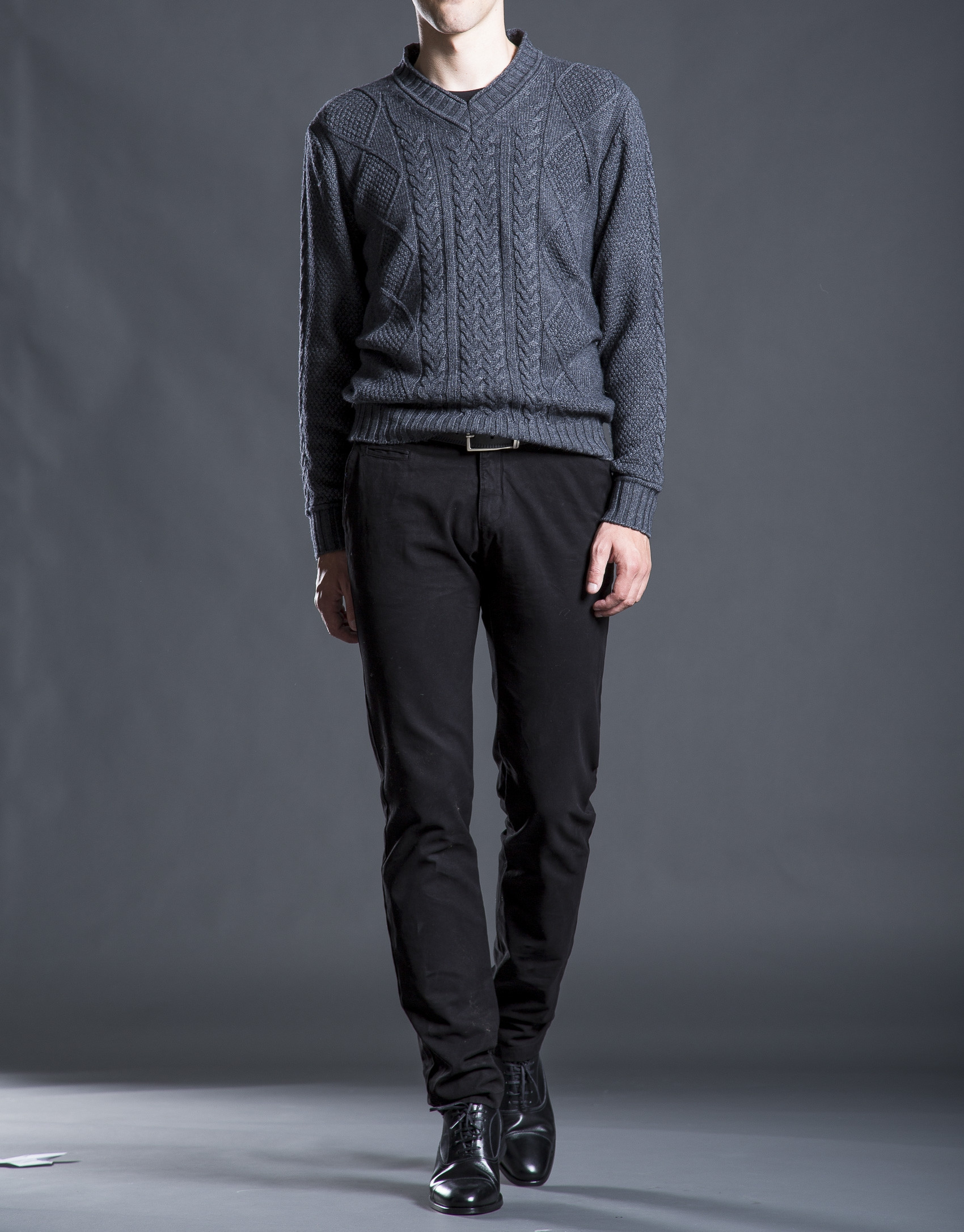 Jersey pico ochos gris