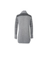 Striped contrasted greys pullover and scarf 