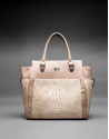 Smooth leather Patrick bag with embossed alligator 