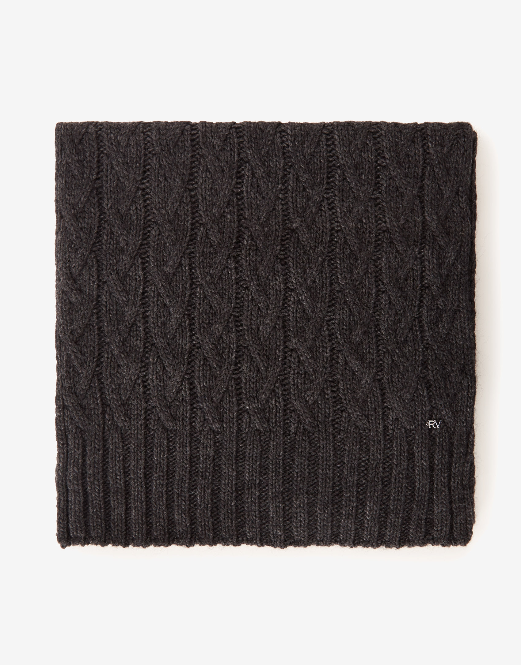 Bufanda lana y alpaca ochos gris