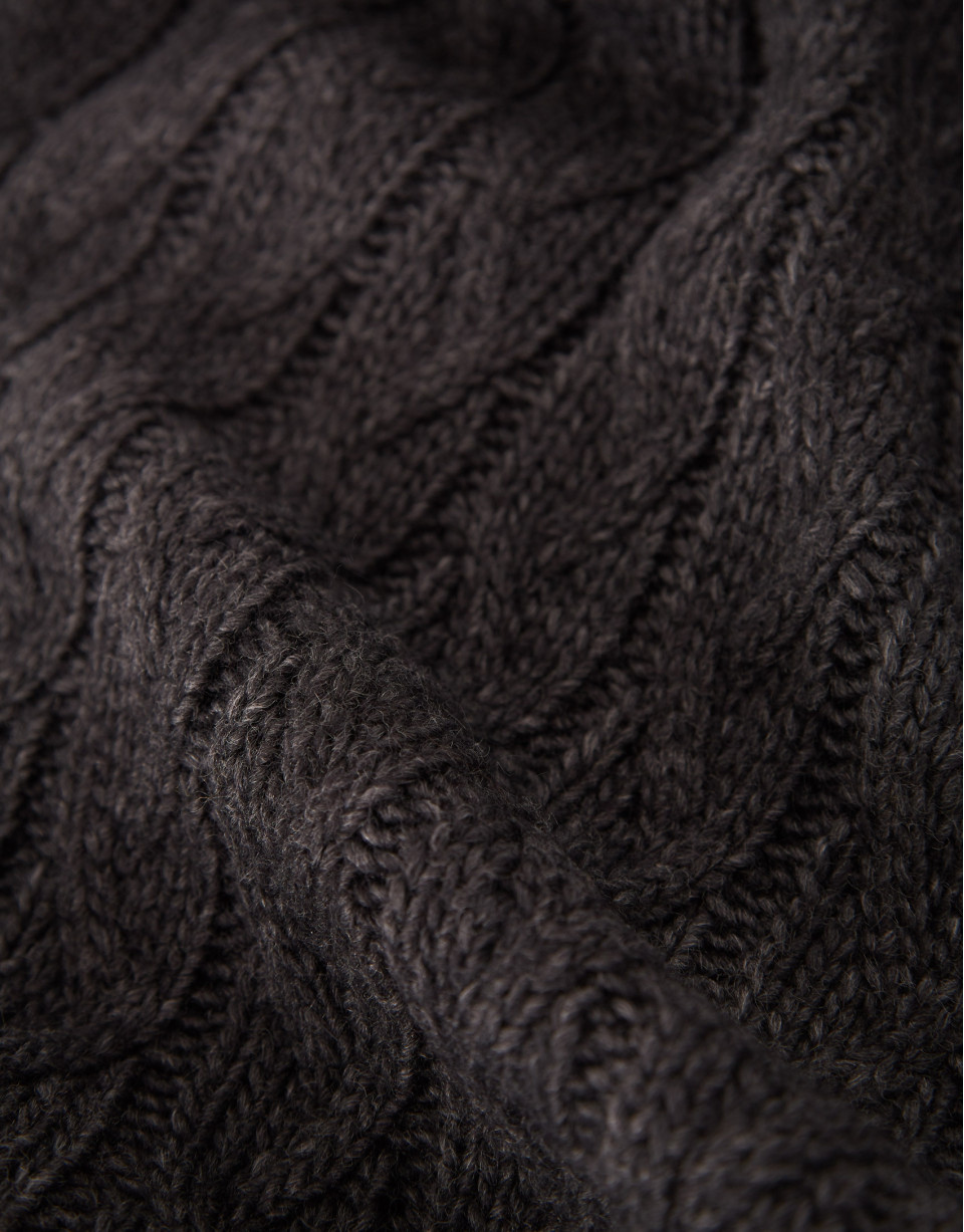 Bufanda lana y alpaca ochos gris