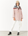 Short pink coat with double row of buttons | Roberto Verino