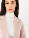 Short pink coat with double row of buttons | Roberto Verino