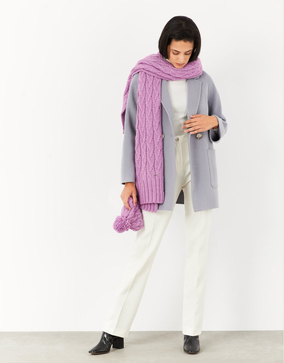 Short blue coat with double row of buttons | Roberto Verino