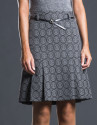 Pleated jacquard skirt