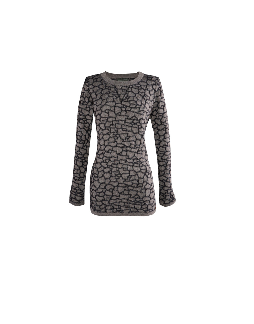  Long  jaquard taupe design 