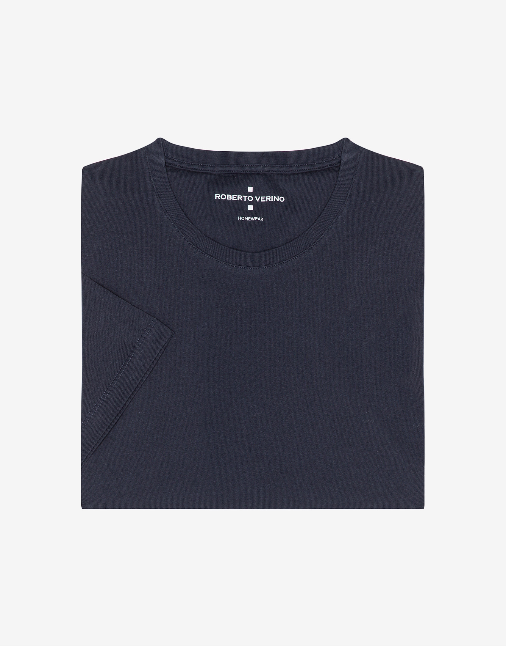 Navy blue cotton short sleeve pajamas