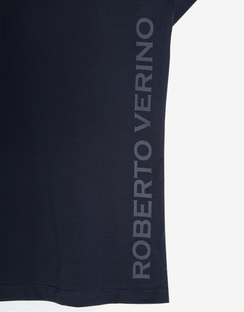 Pijama manga corta algodón azul marino