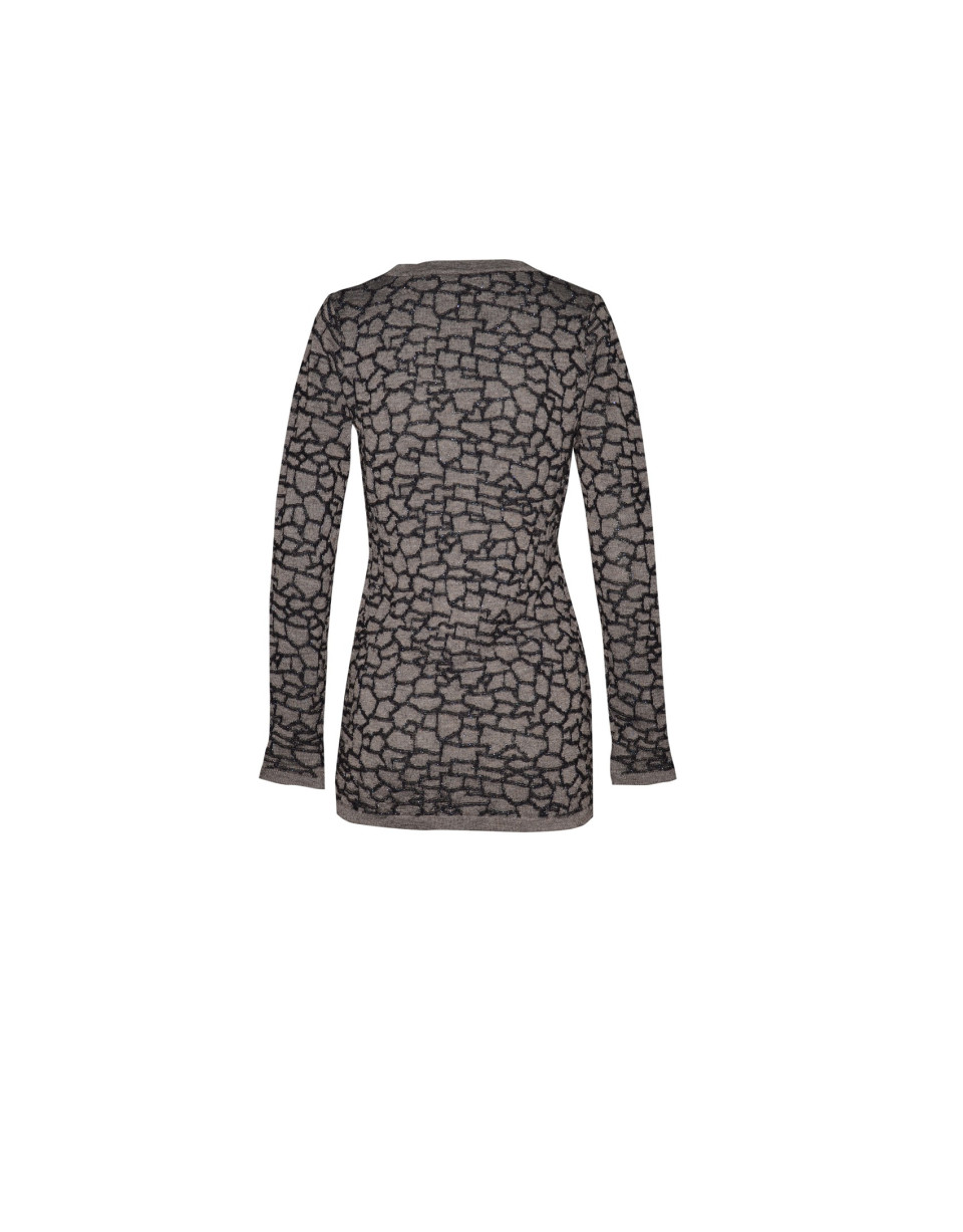  Long  jaquard taupe design 