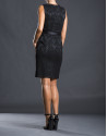 Black fitted damask dress